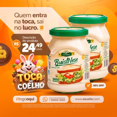 Na Toca do Coelho Quem Entra Na Toca Sai No Lucro PSD Editável