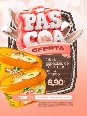 Páscoa Em Ofertas Ofertas Especiais de Páscoa PSD Editável