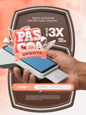 Páscoa Em Ofertas Agora Você Pode Parcelar PSD Editável