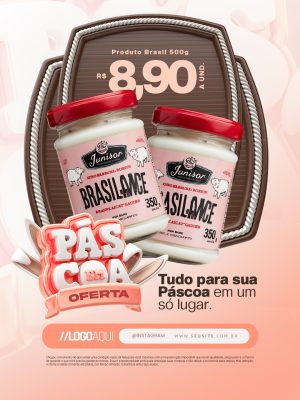 Páscoa Em Ofertas Tudo Para Sua Páscoa Em Um Só Lugar PSD Editável