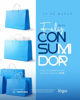 Feliz Dia do Consumidor 15 de Março  PSD Editável