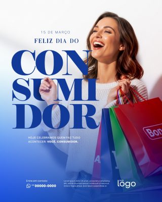 Dia do Consumidor 15 de Março Celebração Especial PSD Editável