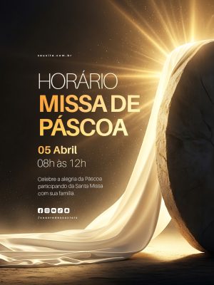 Horário da Missa de Páscoa 05 Abril PSD Editável