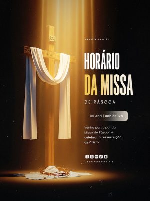 Horário da Missa 05 de Abril Venha Participar PSD Editável