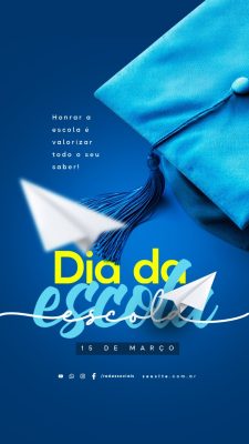 Story Dia da Escola 15 de Março Honrar a escola PSD Editável