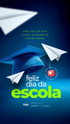 Story Feliz Dia da Escola 15 de Março PSD Editável