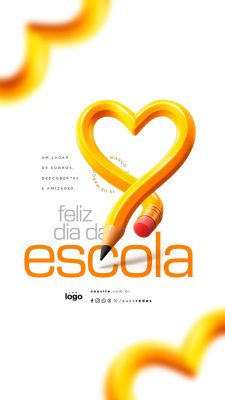 Story Feliz Dia da Escola 15 de Março PSD Editável