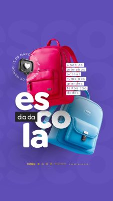 Story Dia da Escola 15 de Março Onde Os Primeiros Passos  PSD Editável