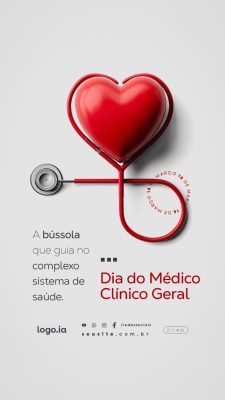 Story Dia do Médico Clínico Geral 16 de Março A Bússola da Saúde PSD Editável