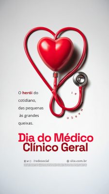Story Dia do Médico Clinico Geral 16 de Março  O Herói do Cotidiano PSD Editável