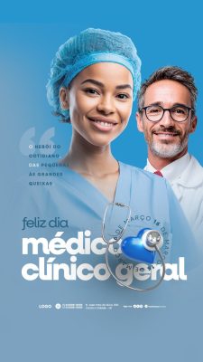 Story Dia do Médico Clinico Geral 16 de Março PSD Editável