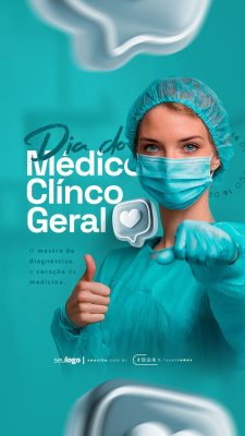 Story Dia do Médico Clínico Geral 16 de Março PSD Editável