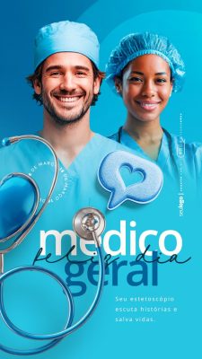 Story Feliz Dia do Médico Clinico Geral 16 de Março PSD Editável
