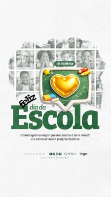 Dia da Escola 15 de Março Felis Escola Post Redes Sociais PSD Editável