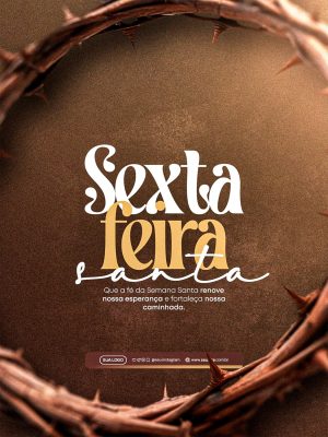 Sexta feira Santa Que a Fé Renove sua Esperança PSD Editável