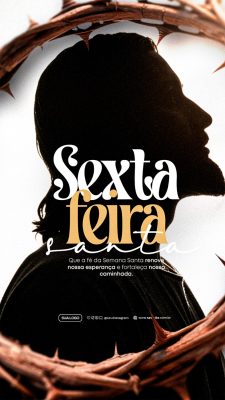 Sexta feira Santa Template de Post Religioso PSD Editável
