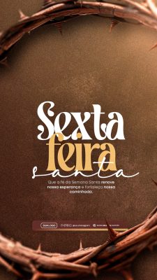 Sexta Feira Santa Reflexão e Fé Divina PSD Editável