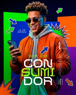 Dia do Consumidor 15 de Março Arte Promocional PSD Editável