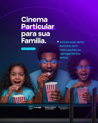 Cinema Particular para Sua Família – Assine Agora PSD Editável