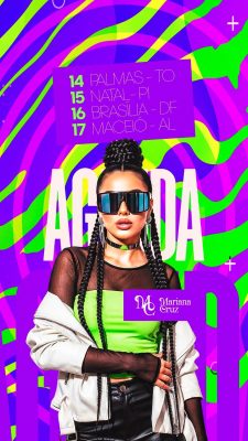 Story Flyer Agenda de Shows Mariana Cruz PSD Editável
