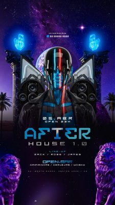 Story Flyer Próximos Shows After House PSD Editável