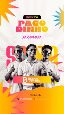 Story Flyer Próximos Shows Festa Balanço Perfeito PSD Editável