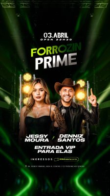 Story Flyer Próximos Shows Forrozin Prime  PSD Editável