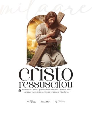 Páscoa Cristo Feliz Páscoa Social Media PSD Editável (2)
