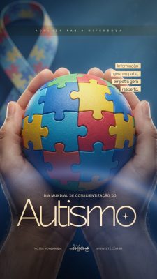 Dia Mundial Da Conscientização Do Autismo 02 De Abril Social Media PSD Editável