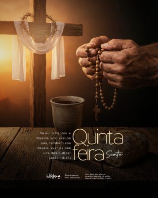 Quinta Feira Santa Quaresma Semana Santa Social Media PSD Editável