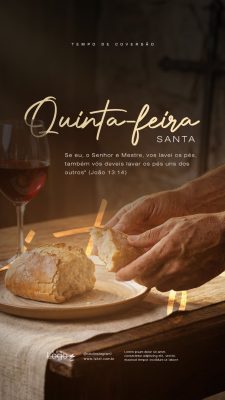 Quinta Feira Santa Quaresma Semana Santa Social Media PSD Editável