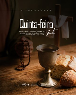 Quinta Feira Santa Quaresma Semana Santa Social Media PSD Editável