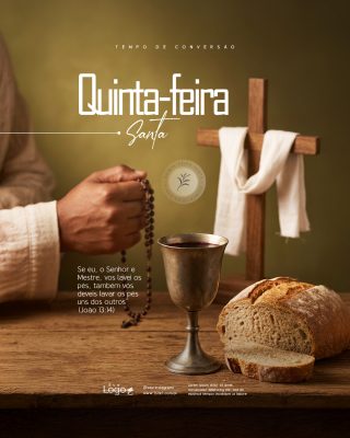 Quinta Feira Santa Quaresma Semana Santa Social Media PSD Editável