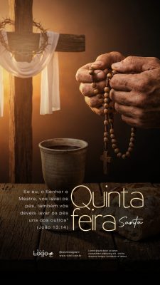 Quinta Feira Santa Quaresma Semana Santa Social Media PSD Editável