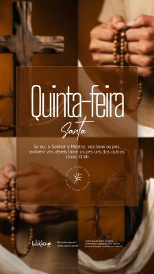 Quinta Feira Santa Quaresma Semana Santa Social Media PSD Editável
