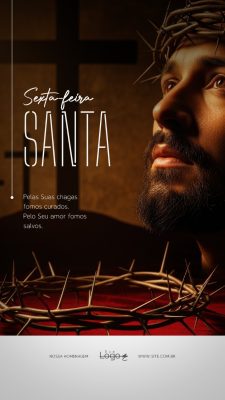 Sexta Feira Santa Quaresma Semana Santa Social Media PSD Editável