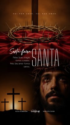 Sexta Feira Santa Quaresma Semana Santa Social Media PSD Editável