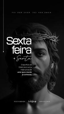 Sexta Feira Santa Quaresma Semana Santa Social Media PSD Editável
