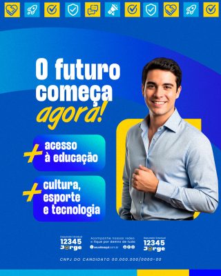 Futuro começa agora acesso à educação e cultura PSD Editável