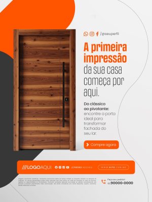 Madeireira A Primeira Impressão da Sua Casa Começa Por Aqui PSD Editável