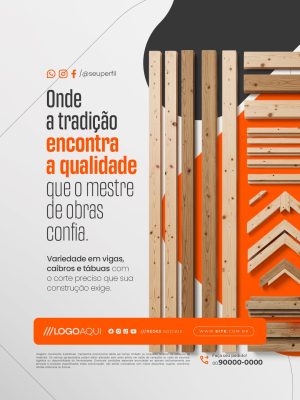 Madeireira Onde a Tradição Encontra a Qualidade PSD Editável