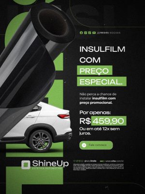Insufilm Automotivo Películas Com Preço Especial PSD Editável