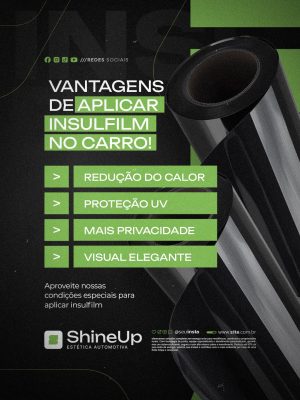 Insufilm Automotivo Películas Vantagens de Aplicar Insulfilm no Carro PSD Editável