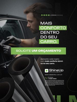 Insufilm Automotivo Películas Mais Conforto Dentro do Seu Carro PSD Editável