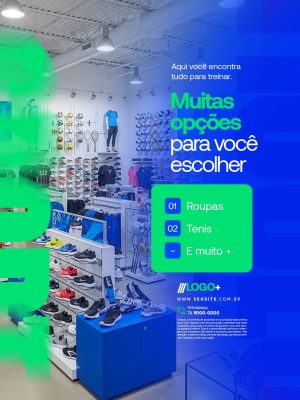  Loja de Material Esportivo Aqui Você Encontra Tudo Para Treinar PSD Editável