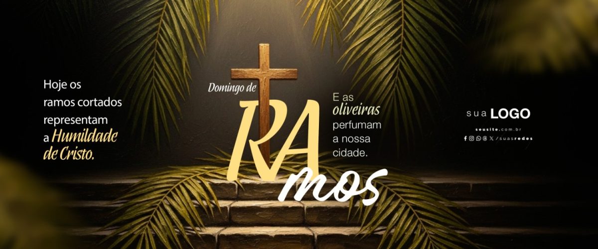 Carrossel Domingo de Ramos 29 de Março Humildade de Cristo PSD Editável