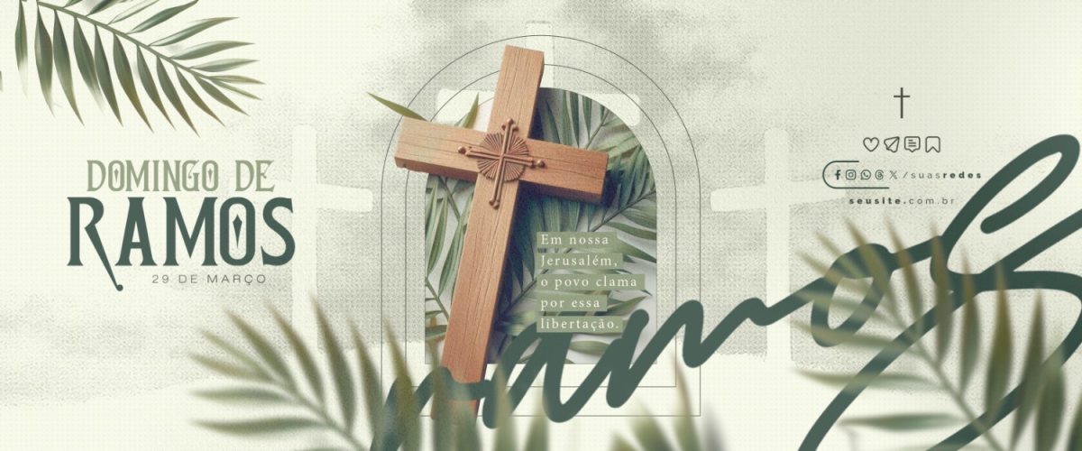 Carrossel Domingo de Ramos 29 de Março PSD Editável