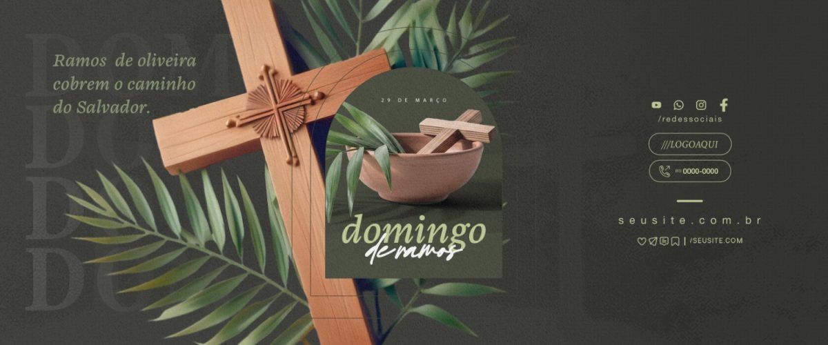 Carrossel Domingo de Ramos 29 de Março PSD Editável
