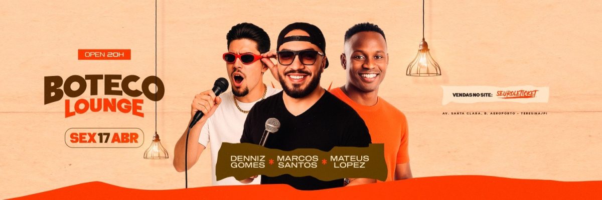 Carrossel Próximos Shows Boteco Lounge Open PSD Editável