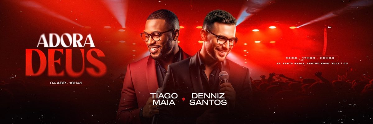 Carrossel Adora Deus Tiago Maia Evento Religioso PSD Editável